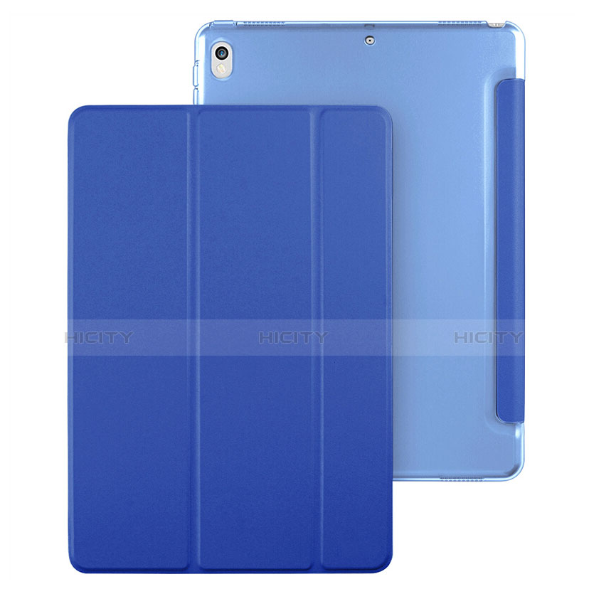 Coque Portefeuille Livre Cuir pour Apple iPad Pro 12.9 (2017) Bleu Plus