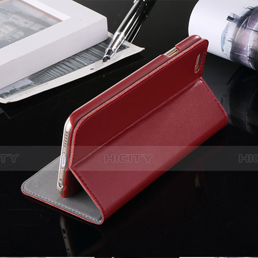 Coque Portefeuille Livre Cuir pour Apple iPhone 6 Rouge Plus