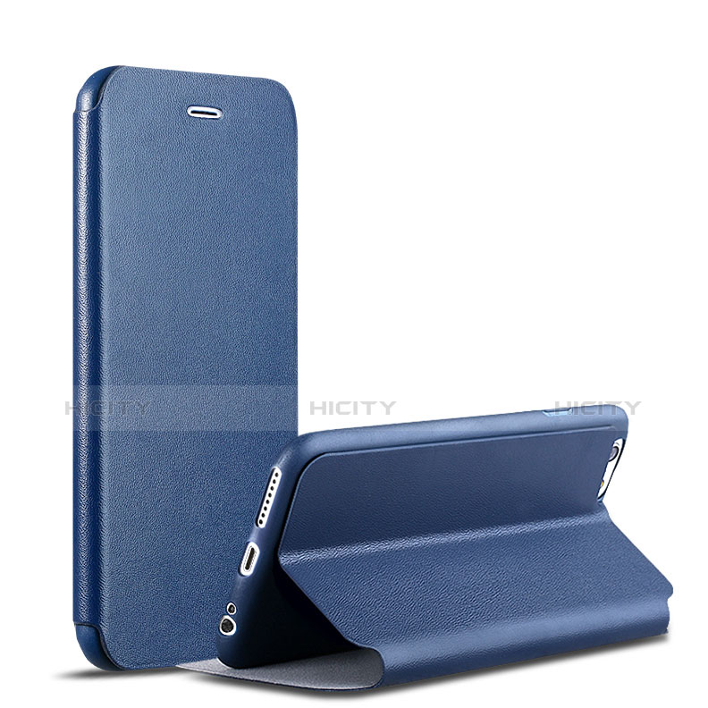 Coque Portefeuille Livre Cuir pour Apple iPhone 6S Bleu Plus