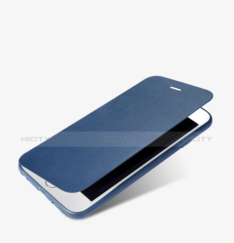 Coque Portefeuille Livre Cuir pour Apple iPhone 6S Bleu Plus