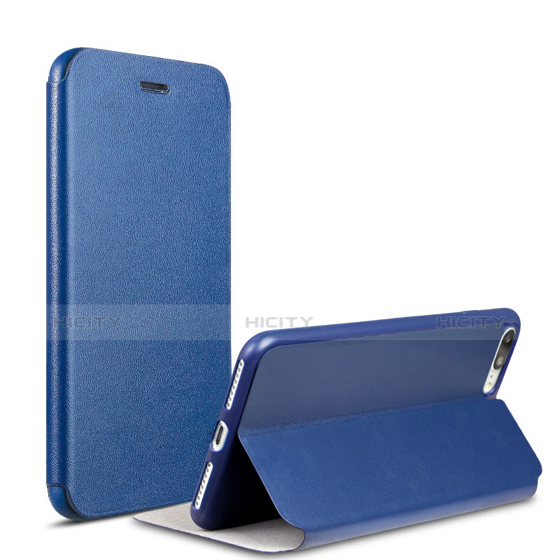 Coque Portefeuille Livre Cuir pour Apple iPhone 7 Plus Bleu Plus