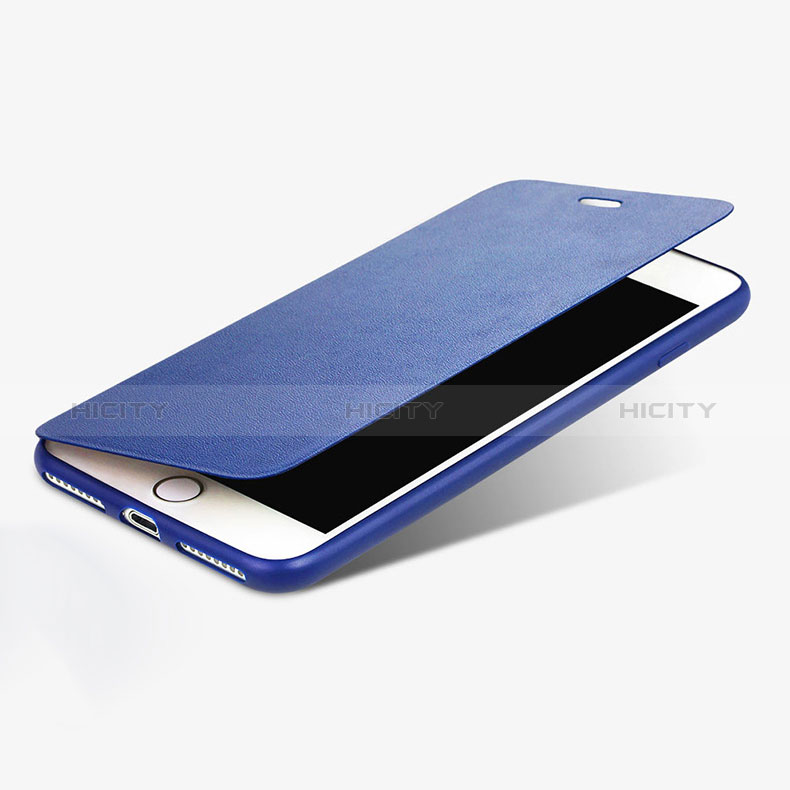 Coque Portefeuille Livre Cuir pour Apple iPhone 8 Plus Bleu Plus