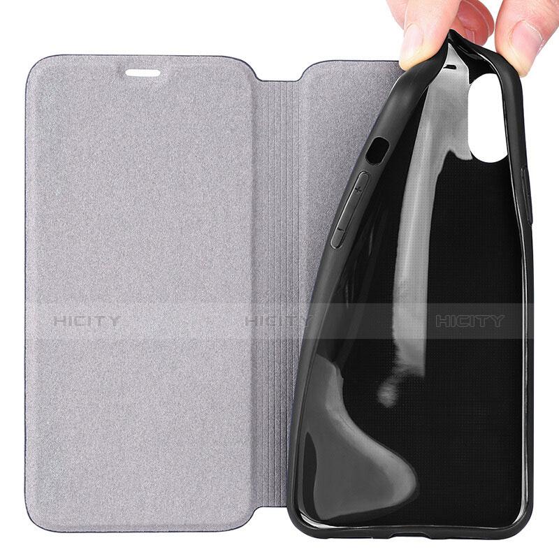 Coque Portefeuille Livre Cuir pour Apple iPhone Xs Noir Plus