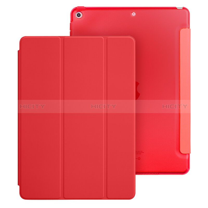 Coque Portefeuille Livre Cuir pour Apple New iPad 9.7 (2018) Rouge Plus