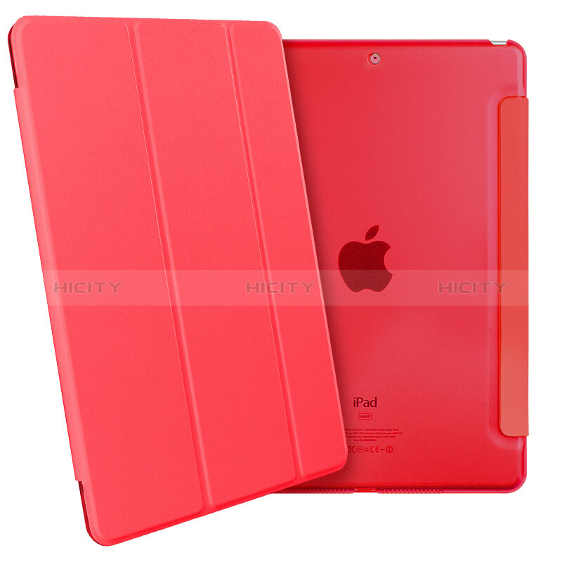 Coque Portefeuille Livre Cuir pour Apple New iPad 9.7 (2018) Rouge Plus