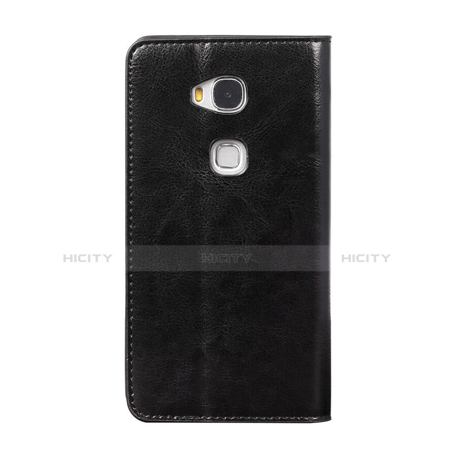 Coque Portefeuille Livre Cuir pour Huawei GR5 Noir Plus