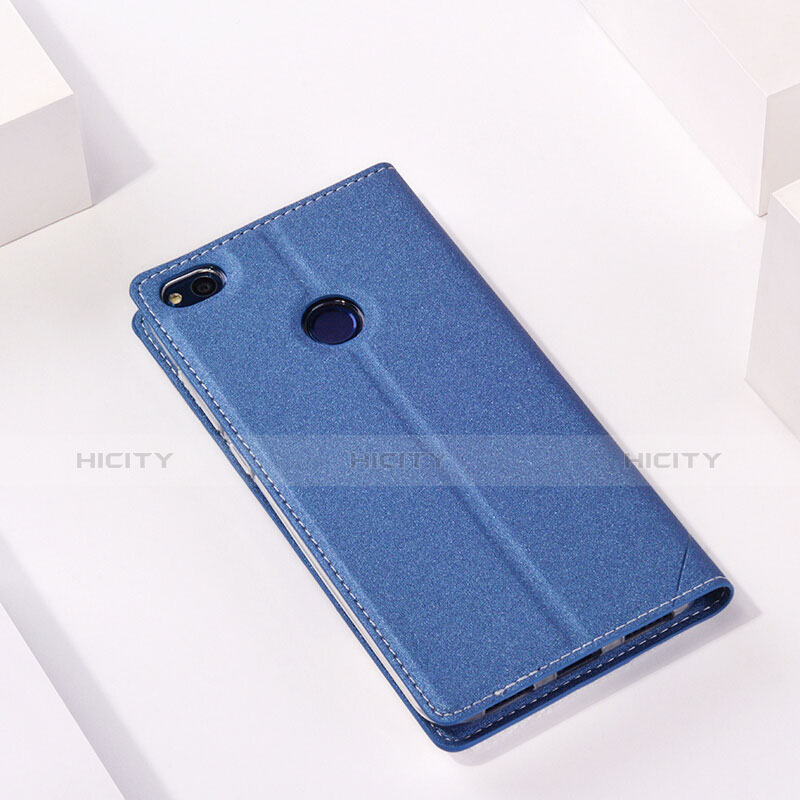 Coque Portefeuille Livre Cuir pour Huawei Honor 8 Lite Bleu Plus