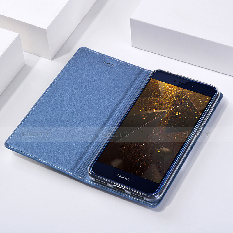 Coque Portefeuille Livre Cuir pour Huawei Honor 8 Lite Bleu Plus