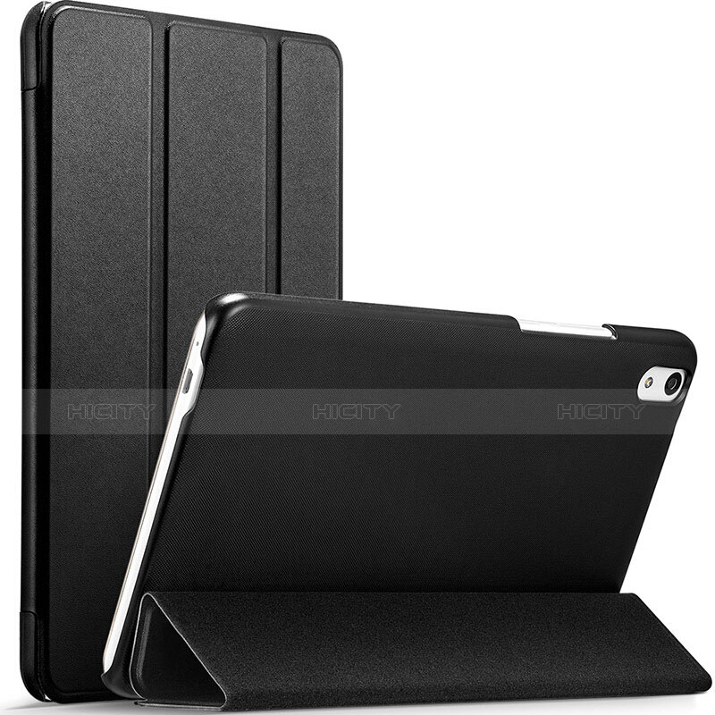 Coque Portefeuille Livre Cuir pour Huawei Honor Pad 2 Noir Plus