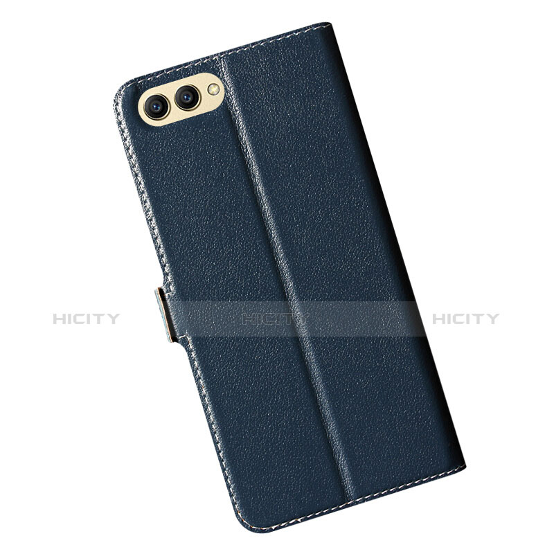 Coque Portefeuille Livre Cuir pour Huawei Honor V10 Bleu Plus