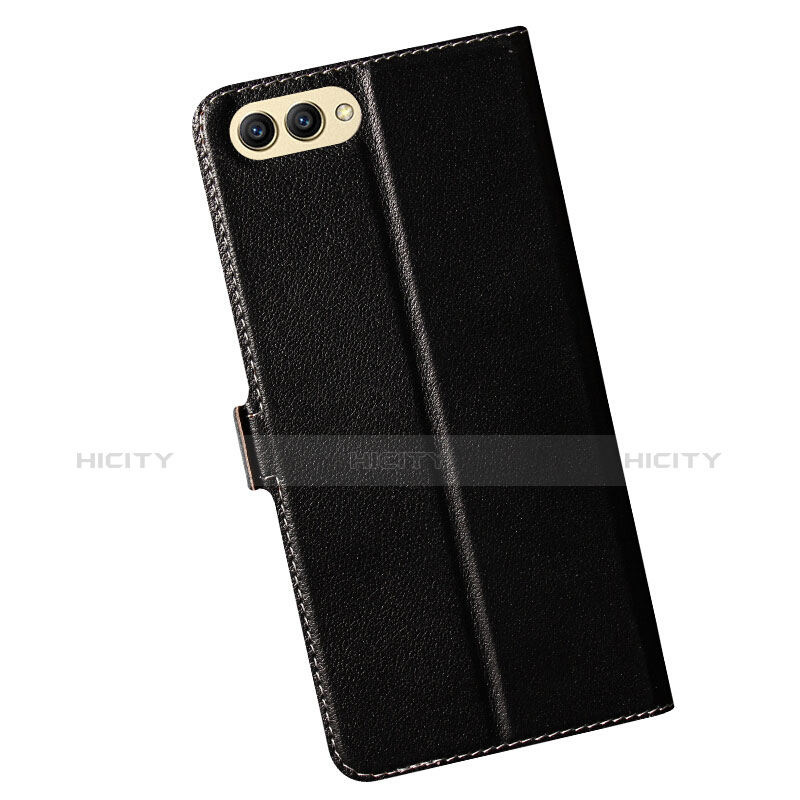 Coque Portefeuille Livre Cuir pour Huawei Honor V10 Noir Plus