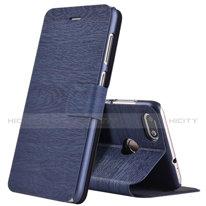 Coque Portefeuille Livre Cuir pour Huawei P9 Lite Mini Bleu Plus