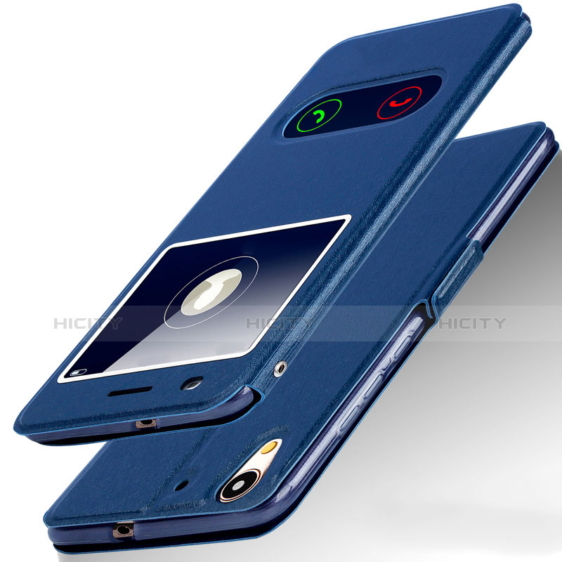 Coque Portefeuille Livre Cuir pour Huawei Y6 II 5 5 Bleu Plus