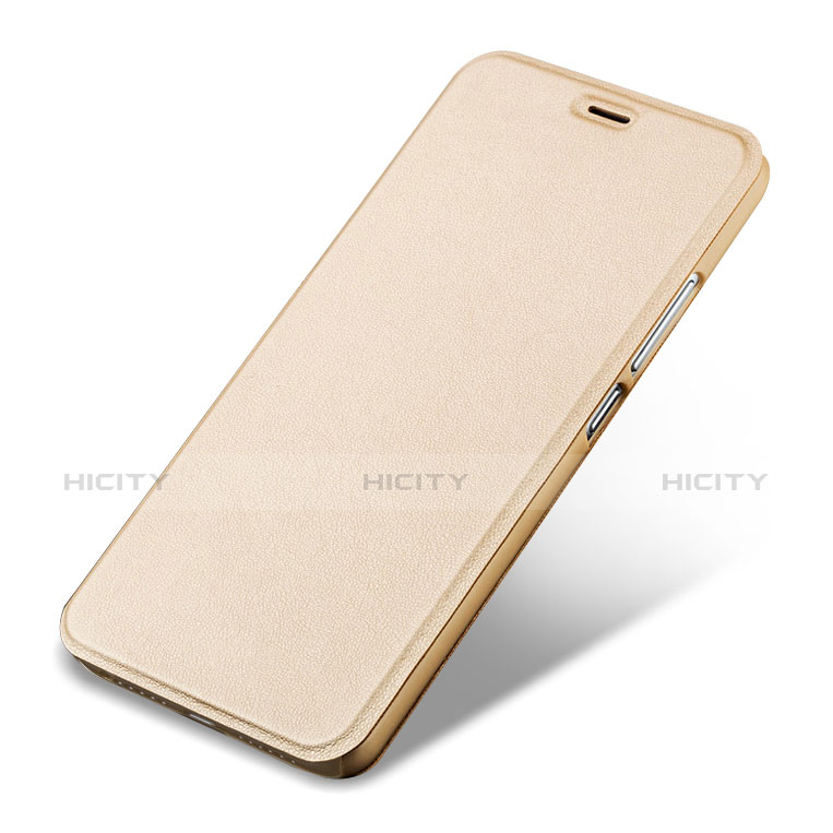 Coque Portefeuille Livre Cuir pour Huawei Y6 Pro (2017) Or Plus