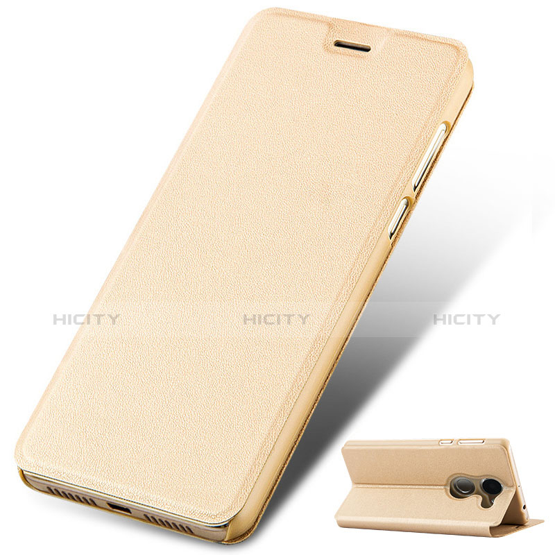 Coque Portefeuille Livre Cuir pour Huawei Y7 Prime Or Plus