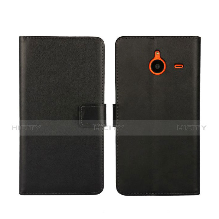 Coque Portefeuille Livre Cuir pour Microsoft Lumia 640 XL Lte Noir Plus