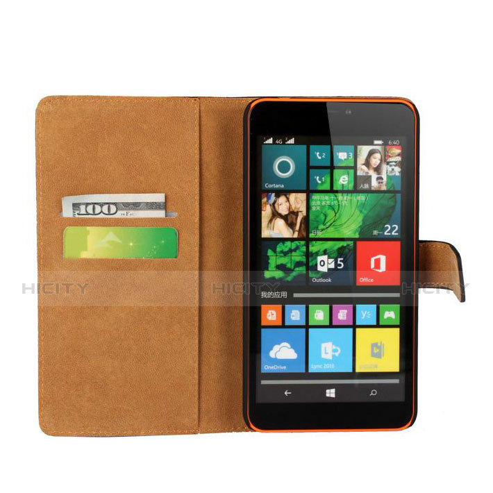 Coque Portefeuille Livre Cuir pour Microsoft Lumia 640 XL Lte Noir Plus