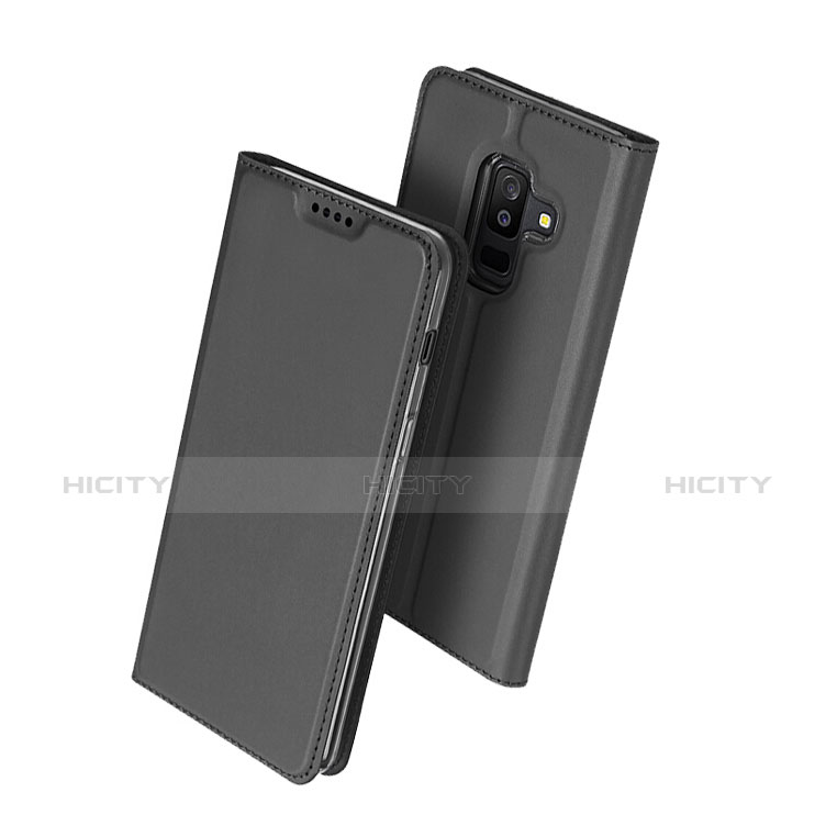 Coque Portefeuille Livre Cuir pour Samsung Galaxy A6 Plus (2018) Noir Plus