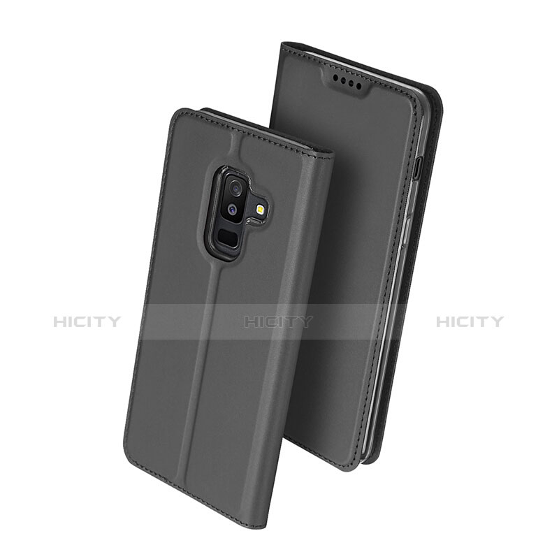 Coque Portefeuille Livre Cuir pour Samsung Galaxy A6 Plus (2018) Noir Plus