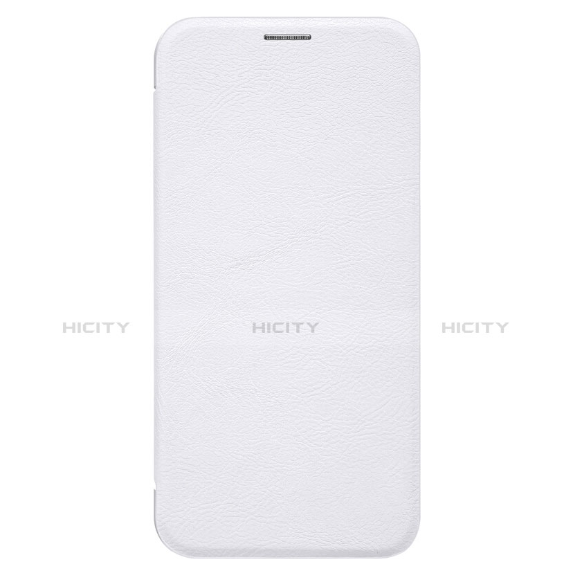 Coque Portefeuille Livre Cuir pour Samsung Galaxy C7 (2017) Blanc Plus