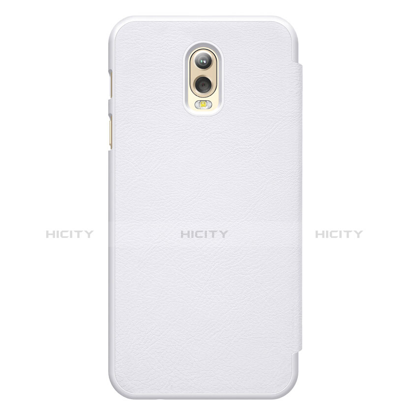 Coque Portefeuille Livre Cuir pour Samsung Galaxy C7 (2017) Blanc Plus