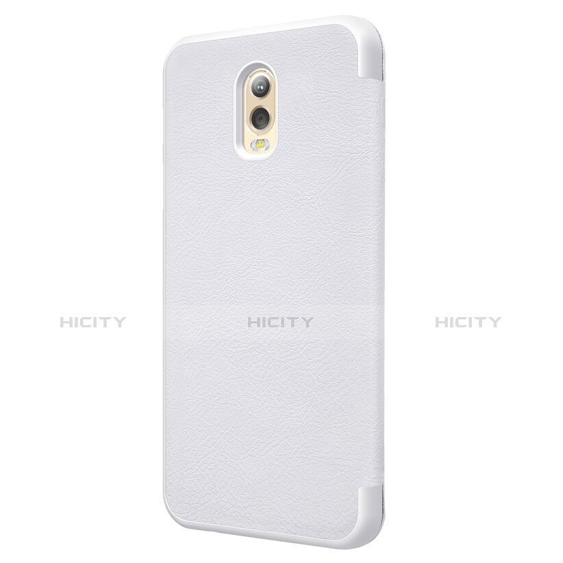 Coque Portefeuille Livre Cuir pour Samsung Galaxy C7 (2017) Blanc Plus