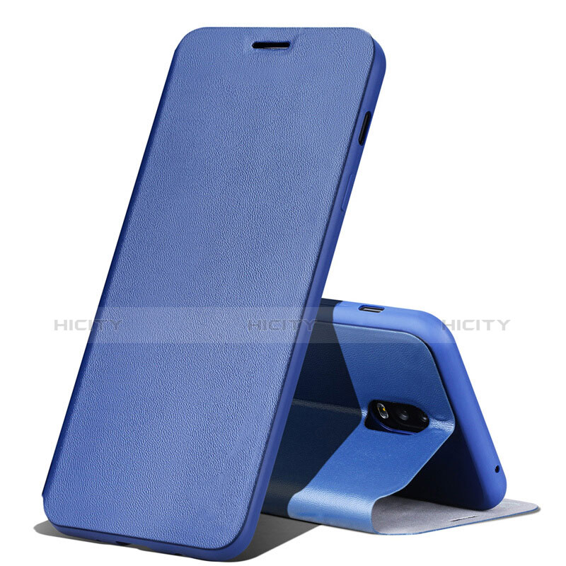 Coque Portefeuille Livre Cuir pour Samsung Galaxy C7 (2017) Bleu Plus