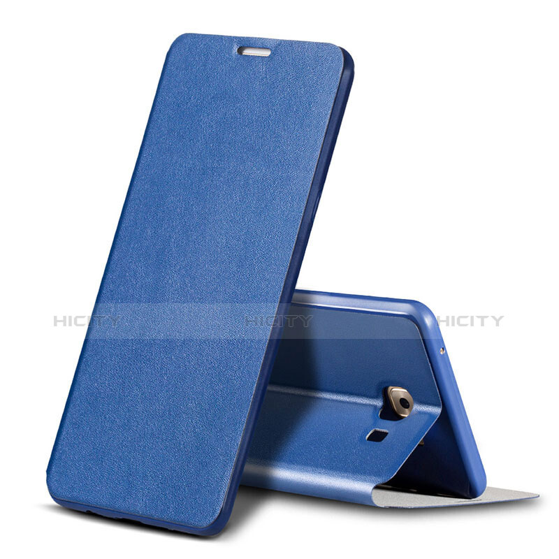 Coque Portefeuille Livre Cuir pour Samsung Galaxy C9 Pro C9000 Bleu Plus