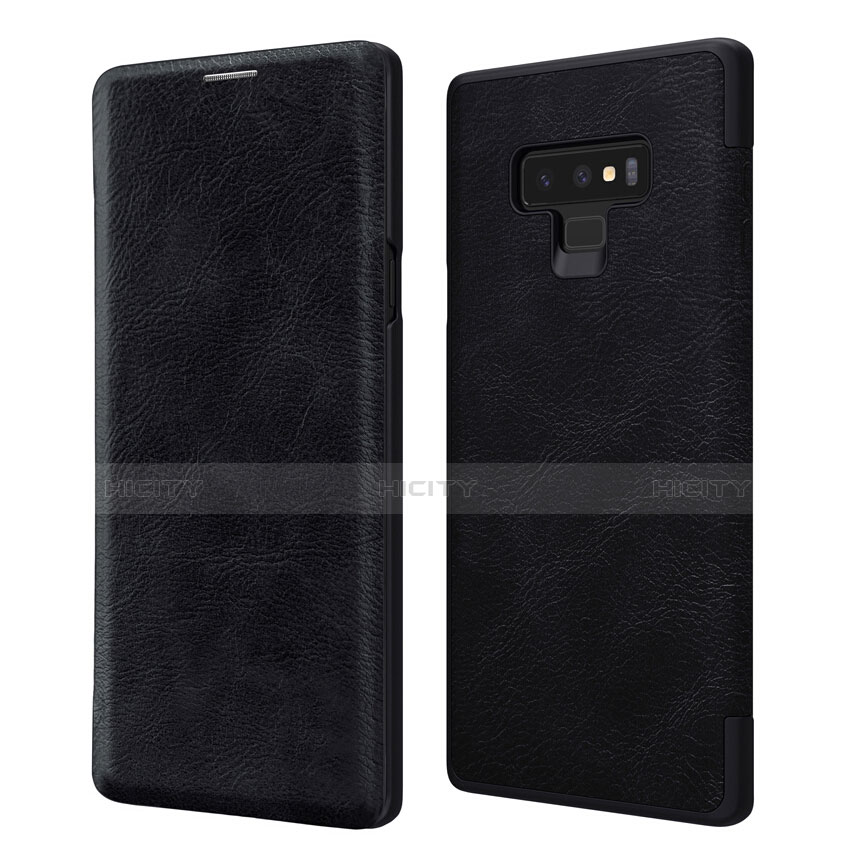 Coque Portefeuille Livre Cuir pour Samsung Galaxy Note 9 Noir Plus