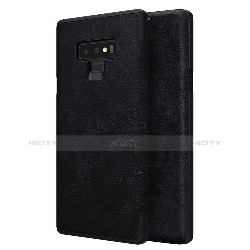 Coque Portefeuille Livre Cuir pour Samsung Galaxy Note 9 Noir Plus