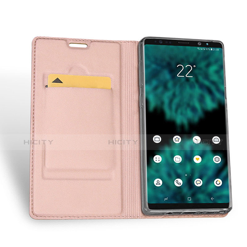 Coque Portefeuille Livre Cuir pour Samsung Galaxy Note 9 Rose Plus