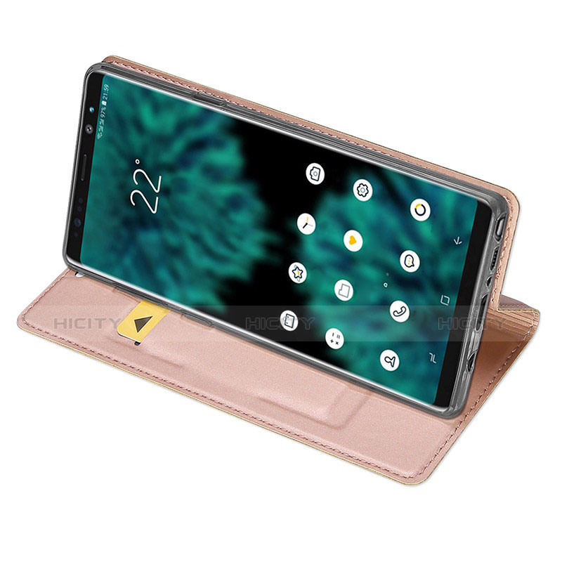 Coque Portefeuille Livre Cuir pour Samsung Galaxy Note 9 Rose Plus