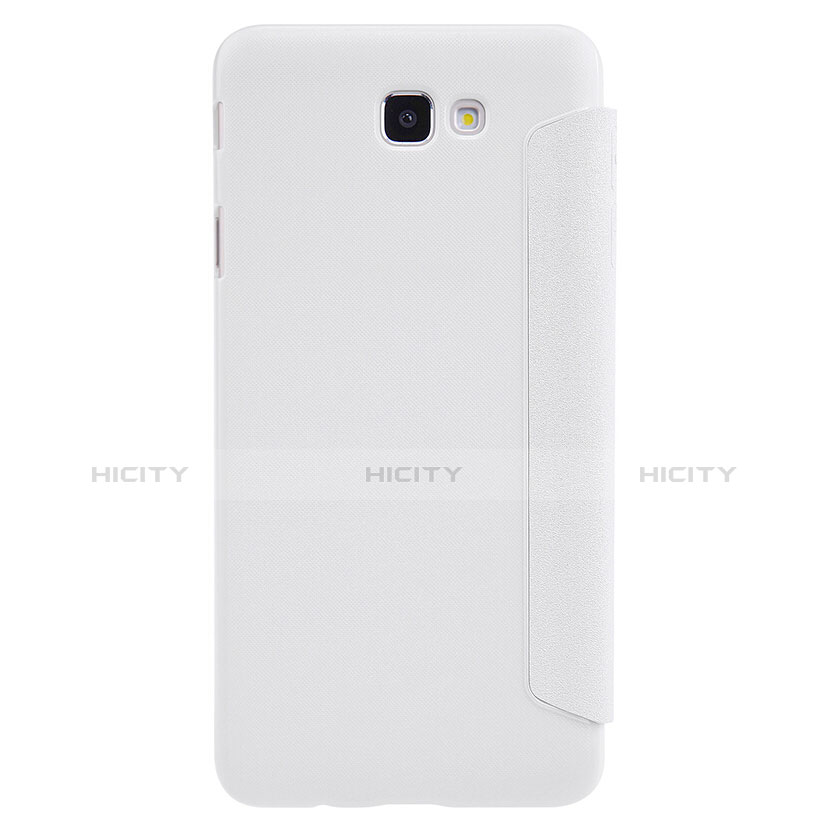 Coque Portefeuille Livre Cuir pour Samsung Galaxy On5 (2016) G570 G570F Blanc Plus