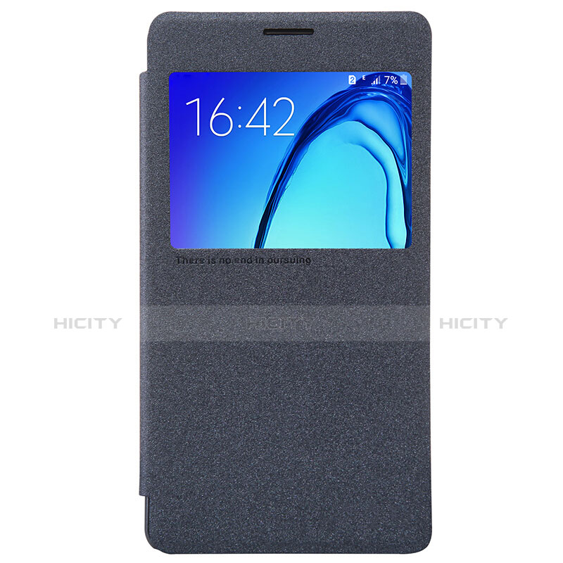 Coque Portefeuille Livre Cuir pour Samsung Galaxy On5 Pro Noir Plus