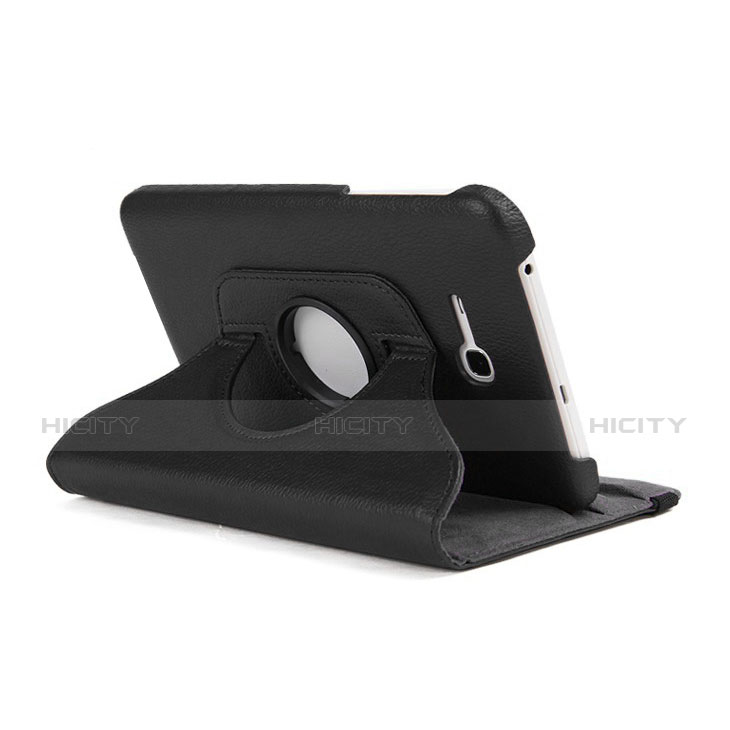 Coque Portefeuille Livre Cuir pour Samsung Galaxy Tab 3 Lite 7.0 T110 T113 Noir Plus