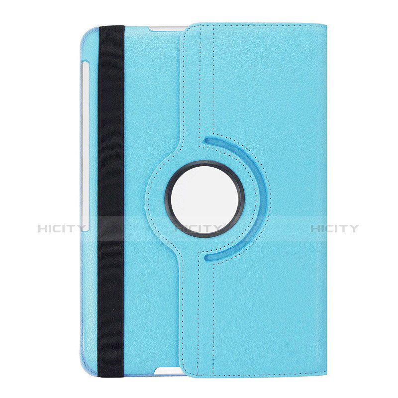 Coque Portefeuille Livre Cuir pour Samsung Galaxy Tab 4 7.0 SM-T230 T231 T235 Bleu Ciel Plus