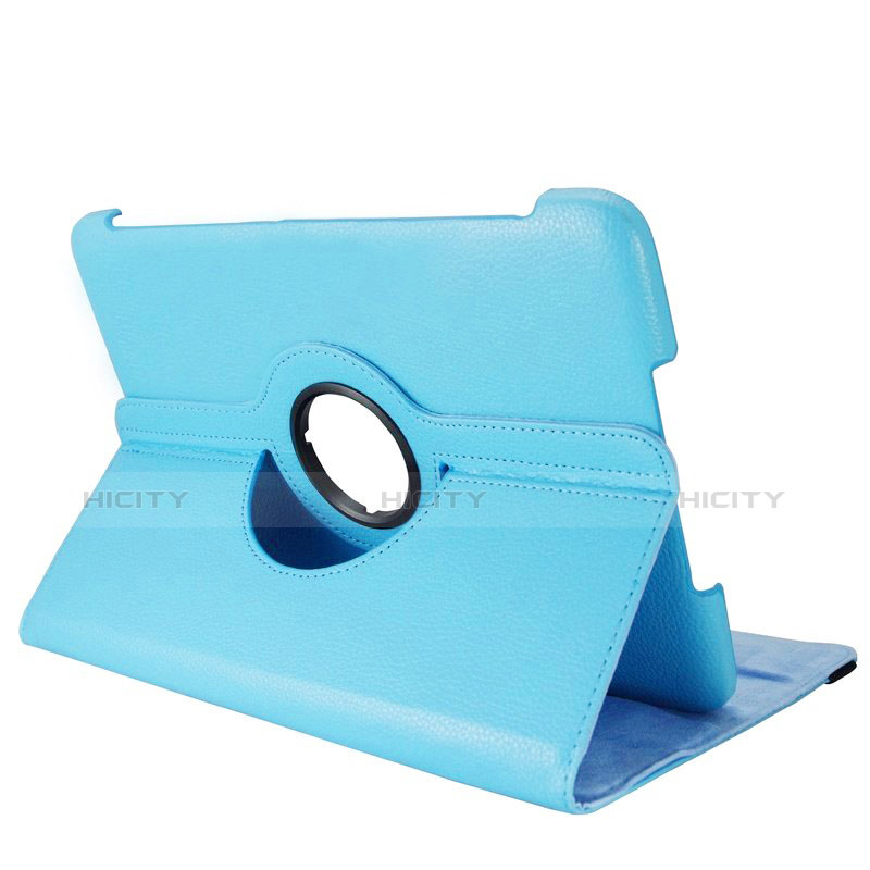 Coque Portefeuille Livre Cuir pour Samsung Galaxy Tab 4 7.0 SM-T230 T231 T235 Bleu Ciel Plus