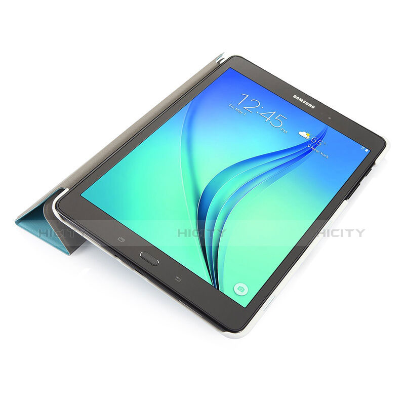 Coque Portefeuille Livre Cuir pour Samsung Galaxy Tab S2 8.0 SM-T710 SM-T715 Bleu Ciel Plus