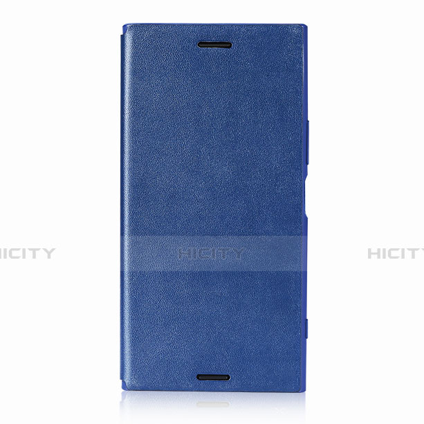 Coque Portefeuille Livre Cuir pour Sony Xperia XZ Premium Bleu Plus