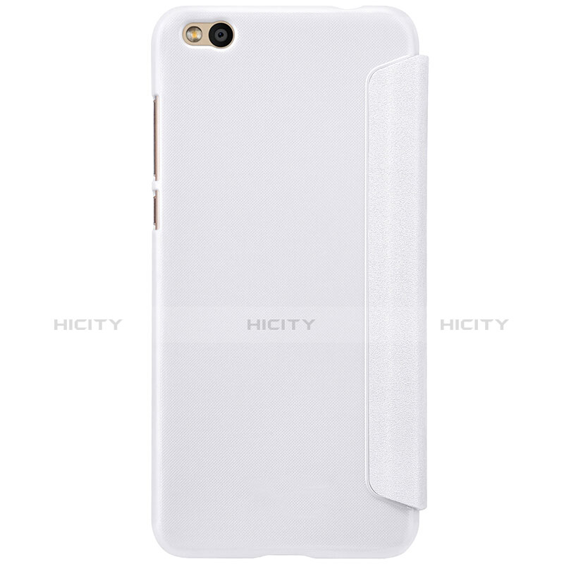 Coque Portefeuille Livre Cuir pour Xiaomi Mi 5C Blanc Plus