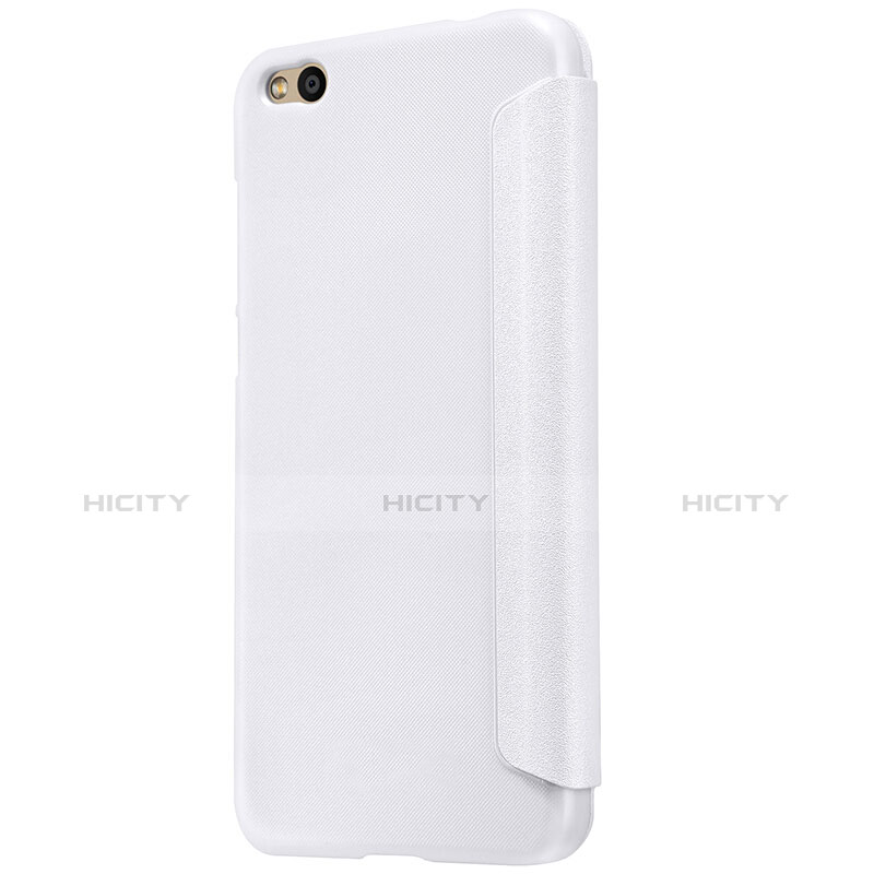 Coque Portefeuille Livre Cuir pour Xiaomi Mi 5C Blanc Plus