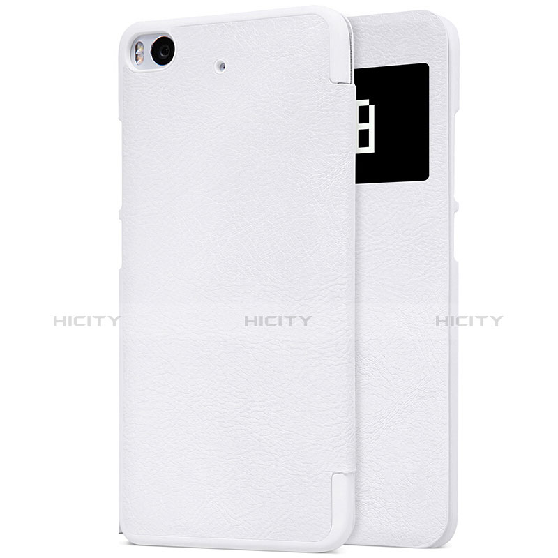 Coque Portefeuille Livre Cuir pour Xiaomi Mi 5S 4G Blanc Plus