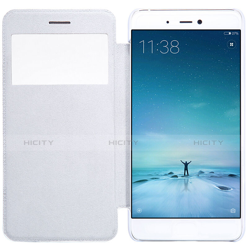 Coque Portefeuille Livre Cuir pour Xiaomi Mi 5S 4G Blanc Plus