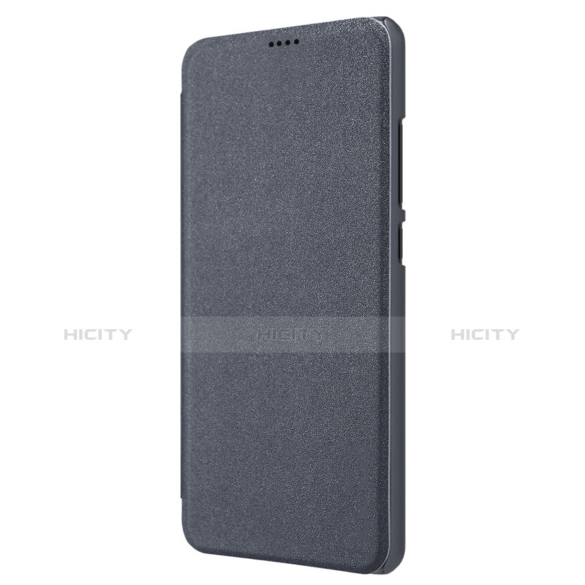 Coque Portefeuille Livre Cuir pour Xiaomi Mi 8 Lite Gris Plus