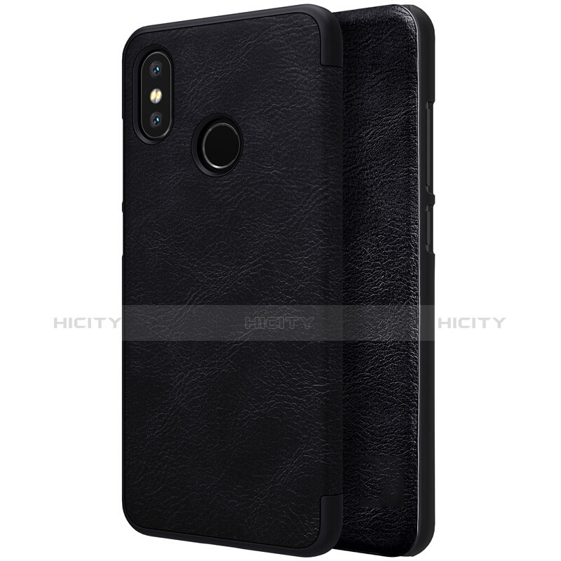 Coque Portefeuille Livre Cuir pour Xiaomi Mi 8 Noir Plus