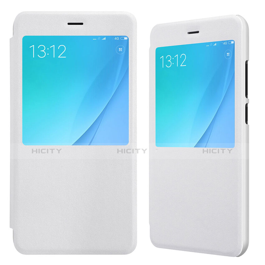 Coque Portefeuille Livre Cuir pour Xiaomi Mi A1 Blanc Plus