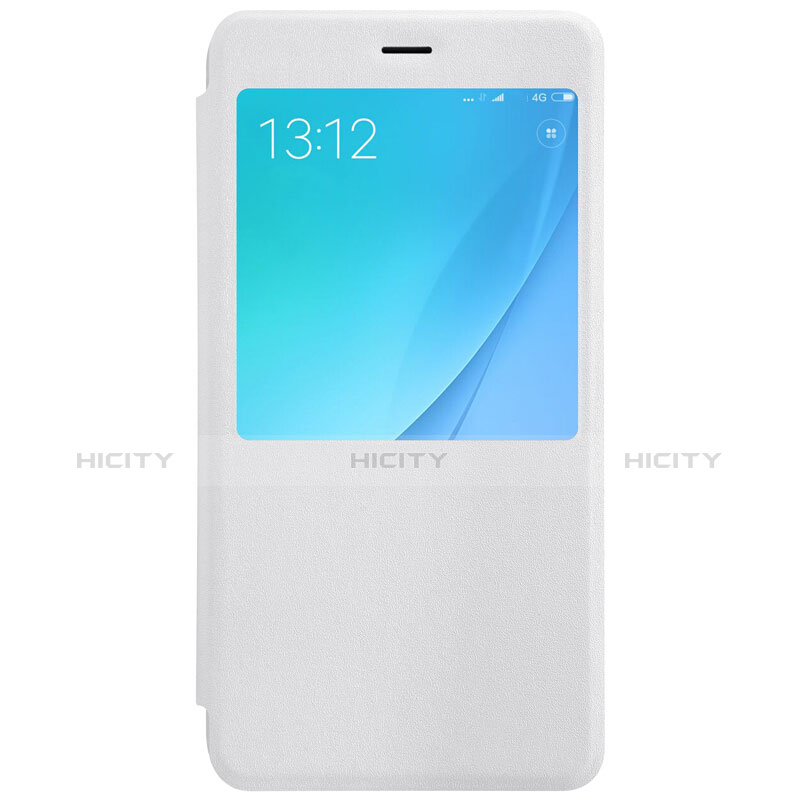 Coque Portefeuille Livre Cuir pour Xiaomi Mi A1 Blanc Plus