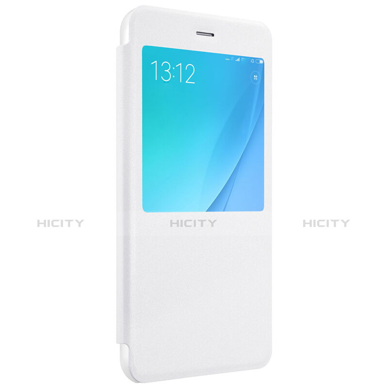 Coque Portefeuille Livre Cuir pour Xiaomi Mi A1 Blanc Plus