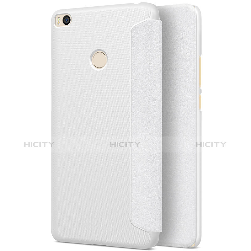 Coque Portefeuille Livre Cuir pour Xiaomi Mi Max 2 Blanc Plus