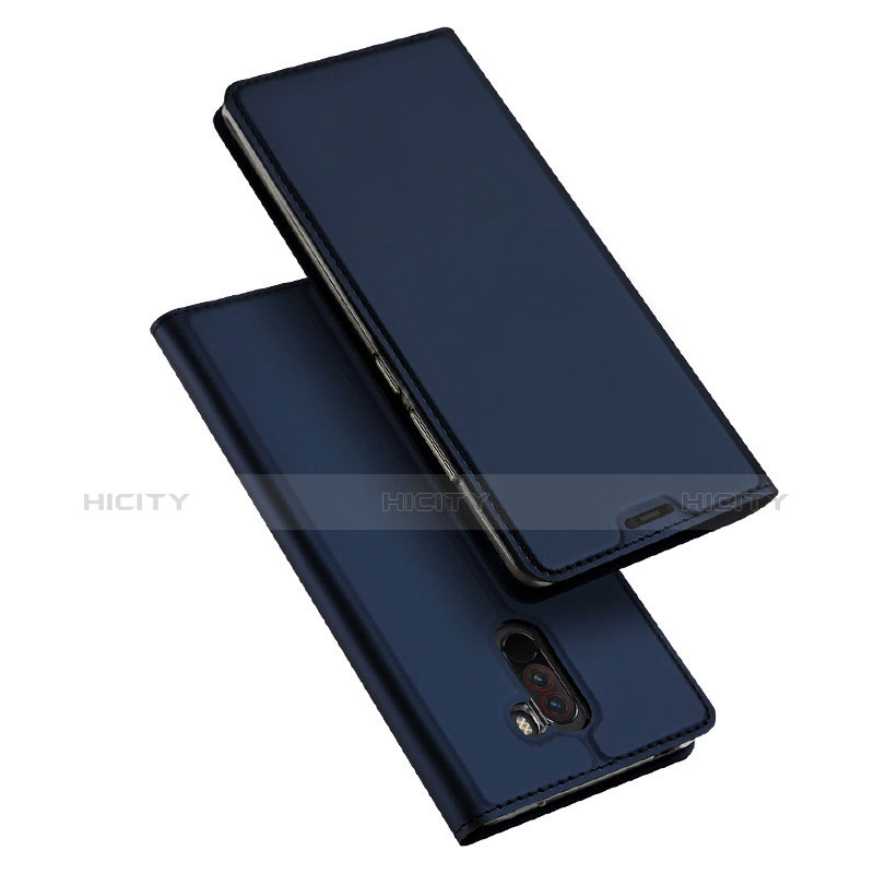 Coque Portefeuille Livre Cuir pour Xiaomi Pocophone F1 Bleu Plus